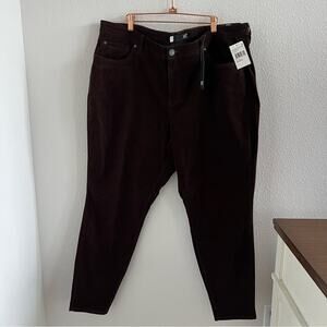 NWT Kut From The Kloth Diana Skinny Brownie Brown Pants 22W